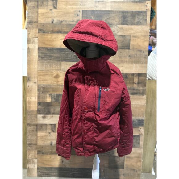 Hollister California All-Weather Maroon Jacket-Sherpa Lined - Size S - Picture 9 of 10